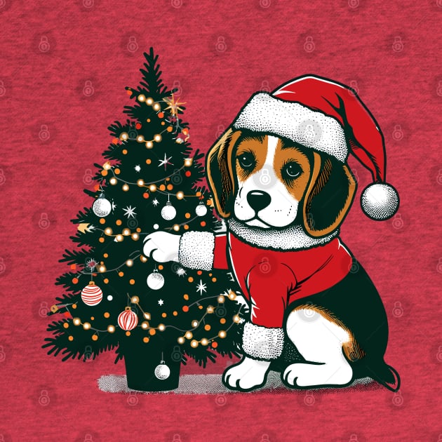 Beagle Dog Christmas by Graceful Designs